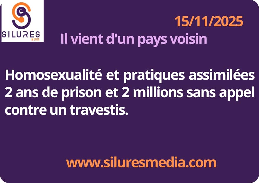 Homosexualité et pratiques assimilées : 2 ans de prison et 2 millions sans appel contre un travestis.